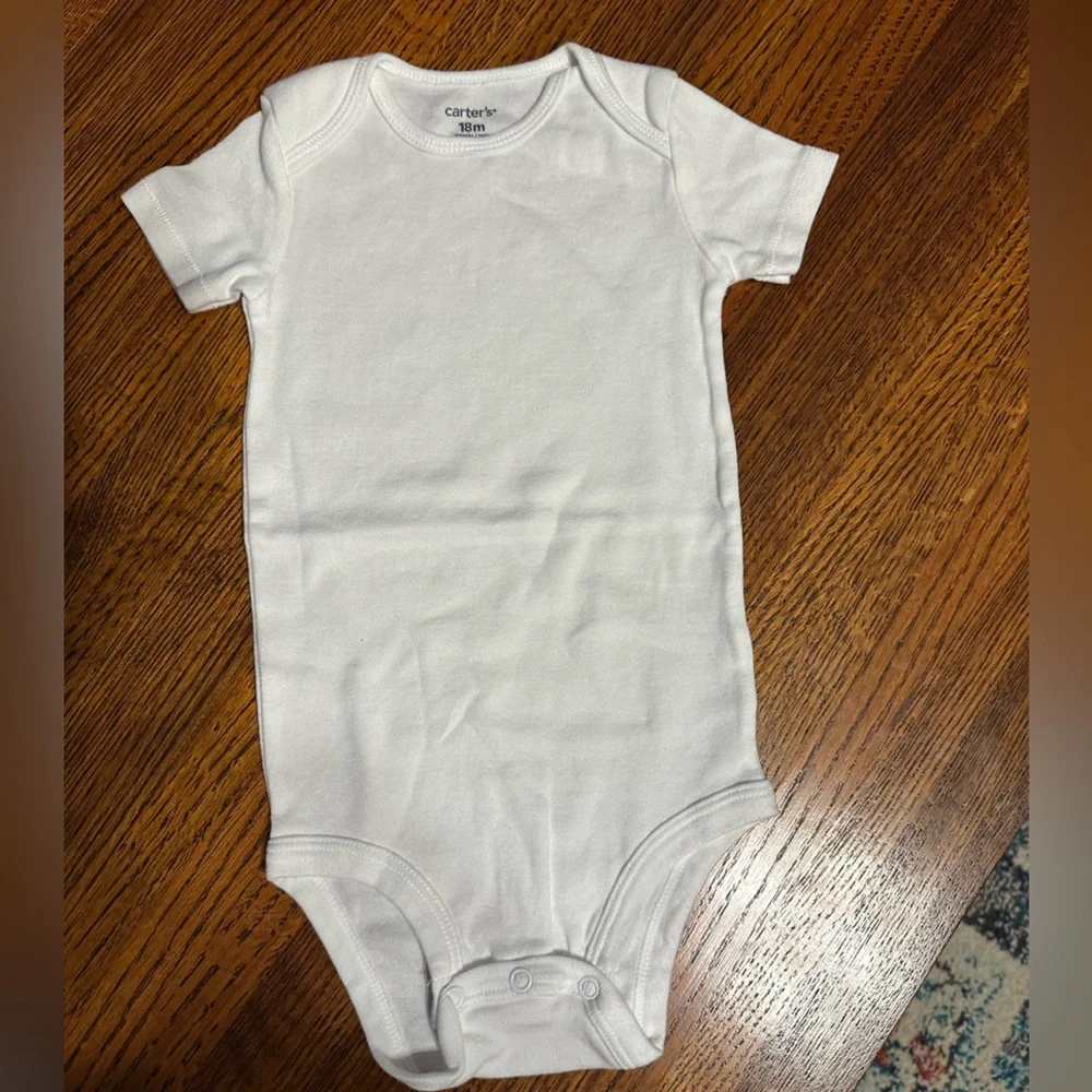 Carter's SET OF 4 18M White Infant Bodysuit